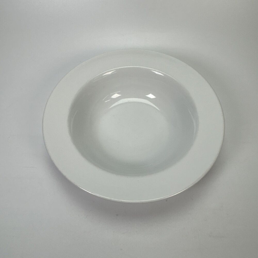 Fitz & Floyd Everyday White 9" Rimmed Soup Bowl Solid White Dishwasher Safe